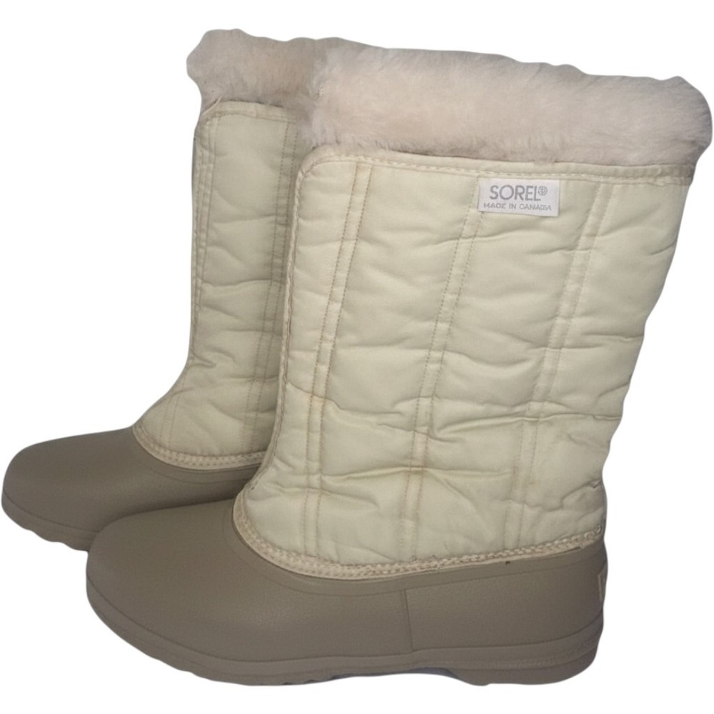 Vintage Sorel Quebec Boots Women Sz 5 Dove‎ Grey Canada Kaufman Made Winter Snow